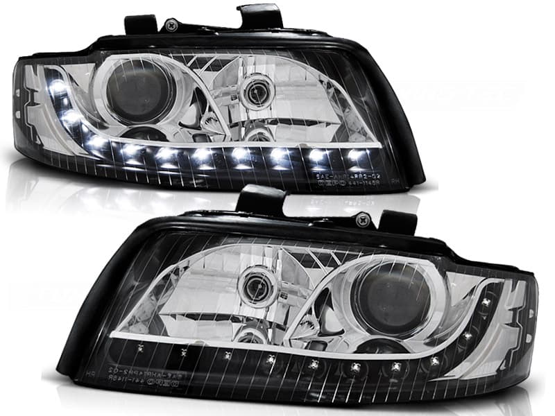 Predné svetlá Audi A4 B6 00-04 Devil Eyes Black - 64