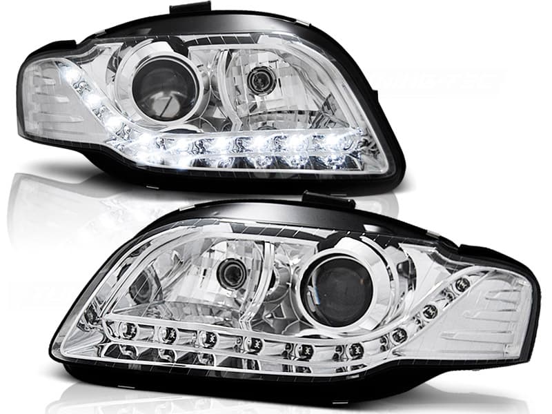 Predné svetlá Audi A4 04-08 Devil Eyes Chrome