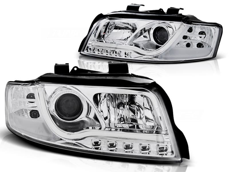 Predné svetlá Audi A4 B6 00-04 Tube Light Chrome