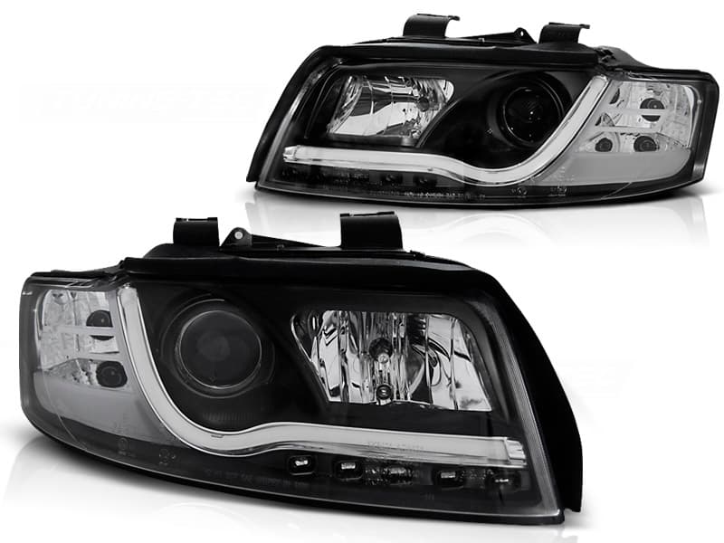 Predné svetlá Audi A4 B6 00-04 Tube Light Black