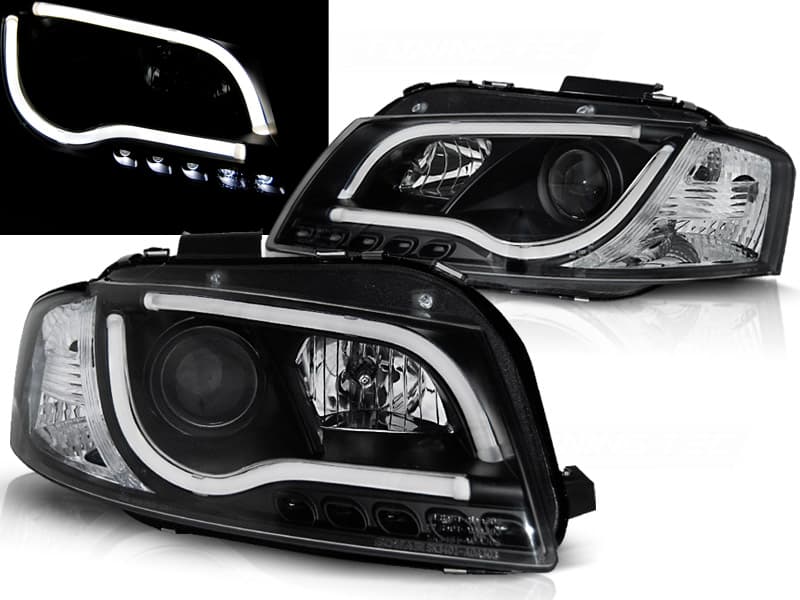 Predné svetlá Audi A3 8P Tube Light Black