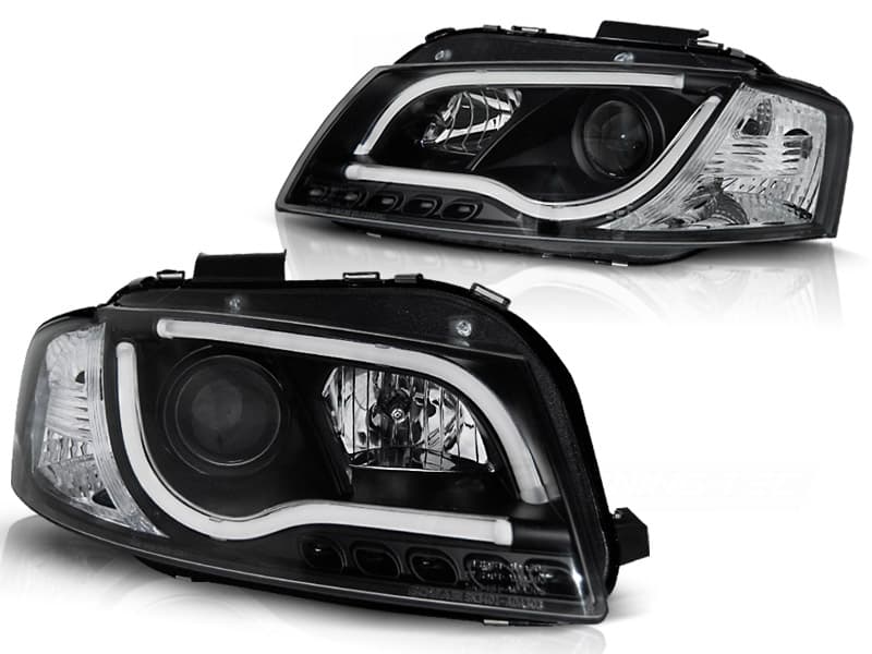 Predné svetlá Audi A3 8P 03-08 DRL Black