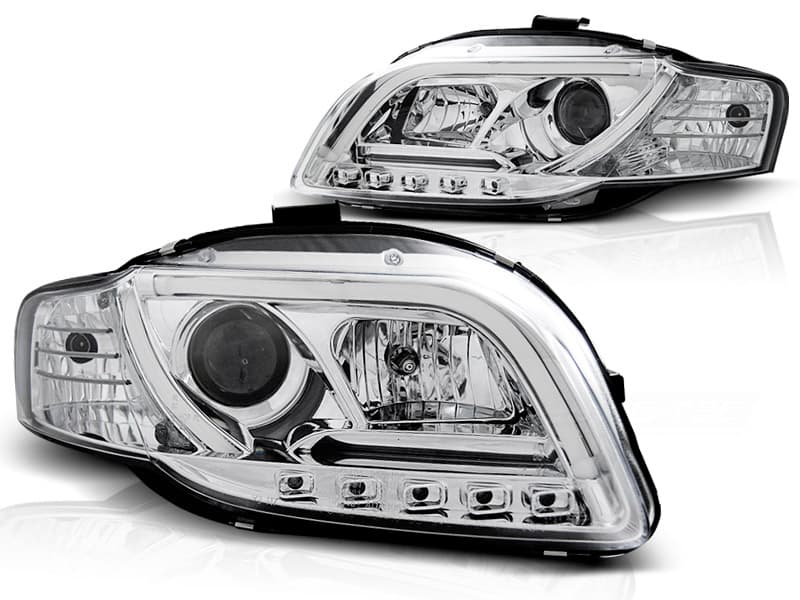 Predné svetlá Audi A4 B7 04-08 DRL Tube Light Chrome