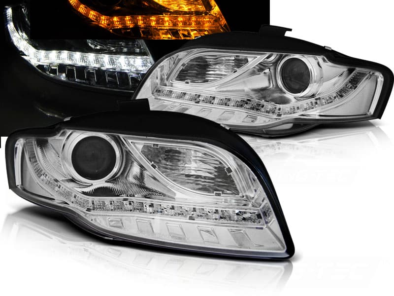 Predné svetlá Audi A4 B7 04-08 DE Chrome