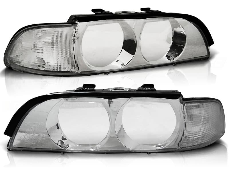 Predné sklá svetiel BMW E39 95-00 Chrome