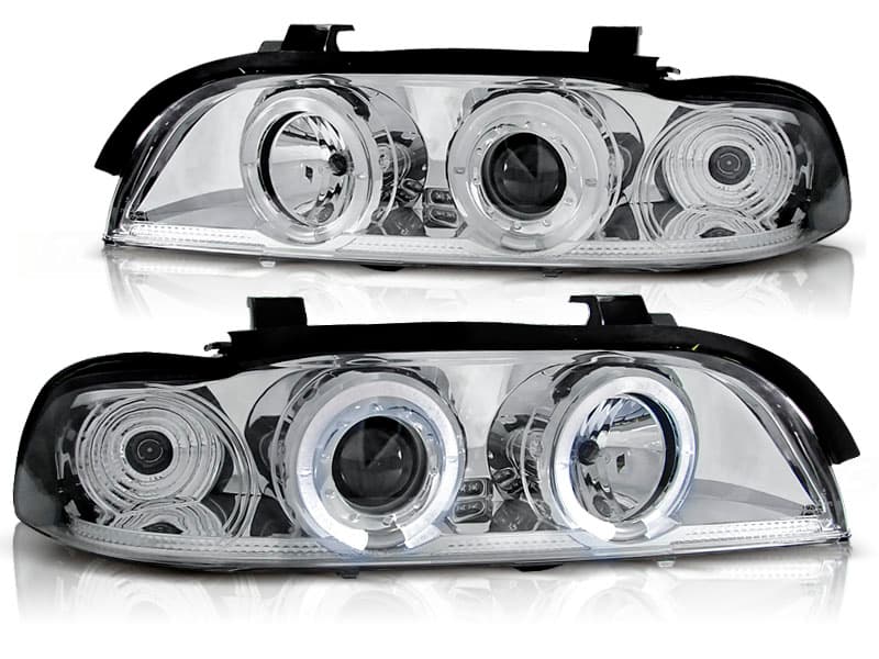 Predné svetlá BMW E39 Angel Eyes Chrome - 28