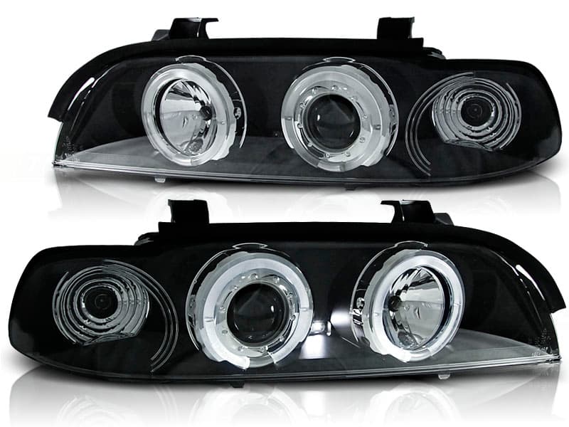 Predné svetlá BMW E39 Angel Eyes Black - 29