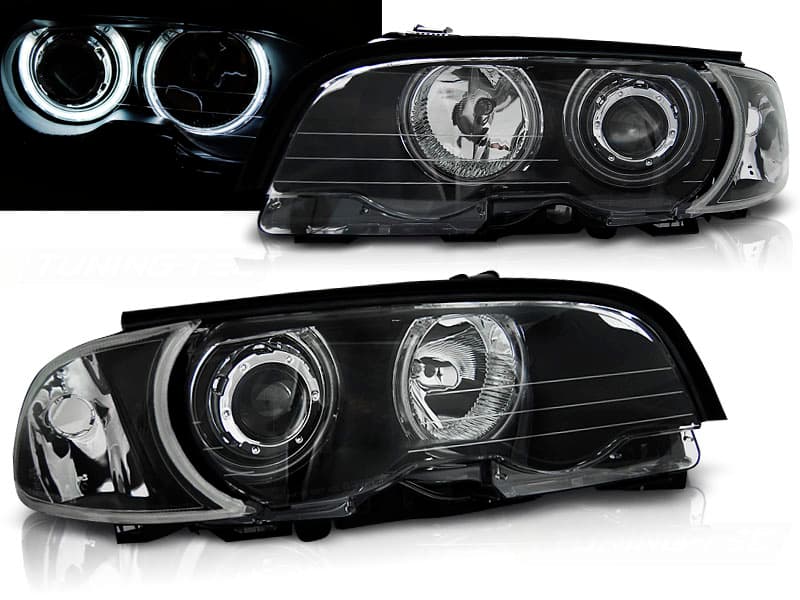 Predné svetlá BMW E46 99-01 Coupe/Cabrio CCFL Black