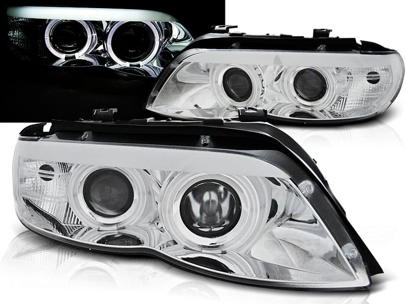Predné svetlá BMW X5 E53 03-06 Xenón Chrome