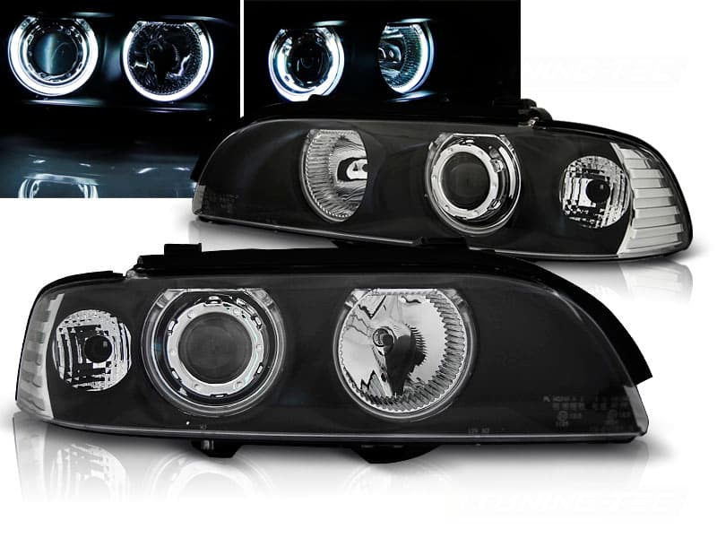 Predné svetlá BMW E39 CCFL Angel Eyes Black