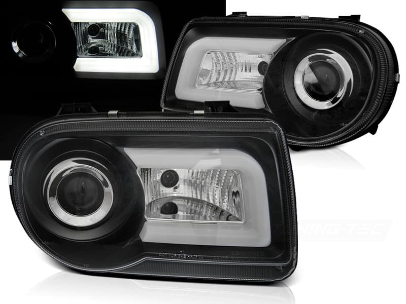 Predné svetlá Chrysler 300C 05-10 Tube Light Black