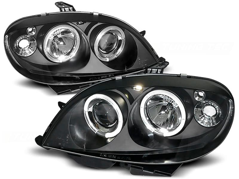 Predné svetlá Citroën Saxo 2 Angel Eyes Black