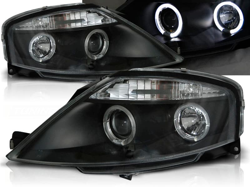 Predné svetlá Citroën C3 02-09 Angel Eyes Black