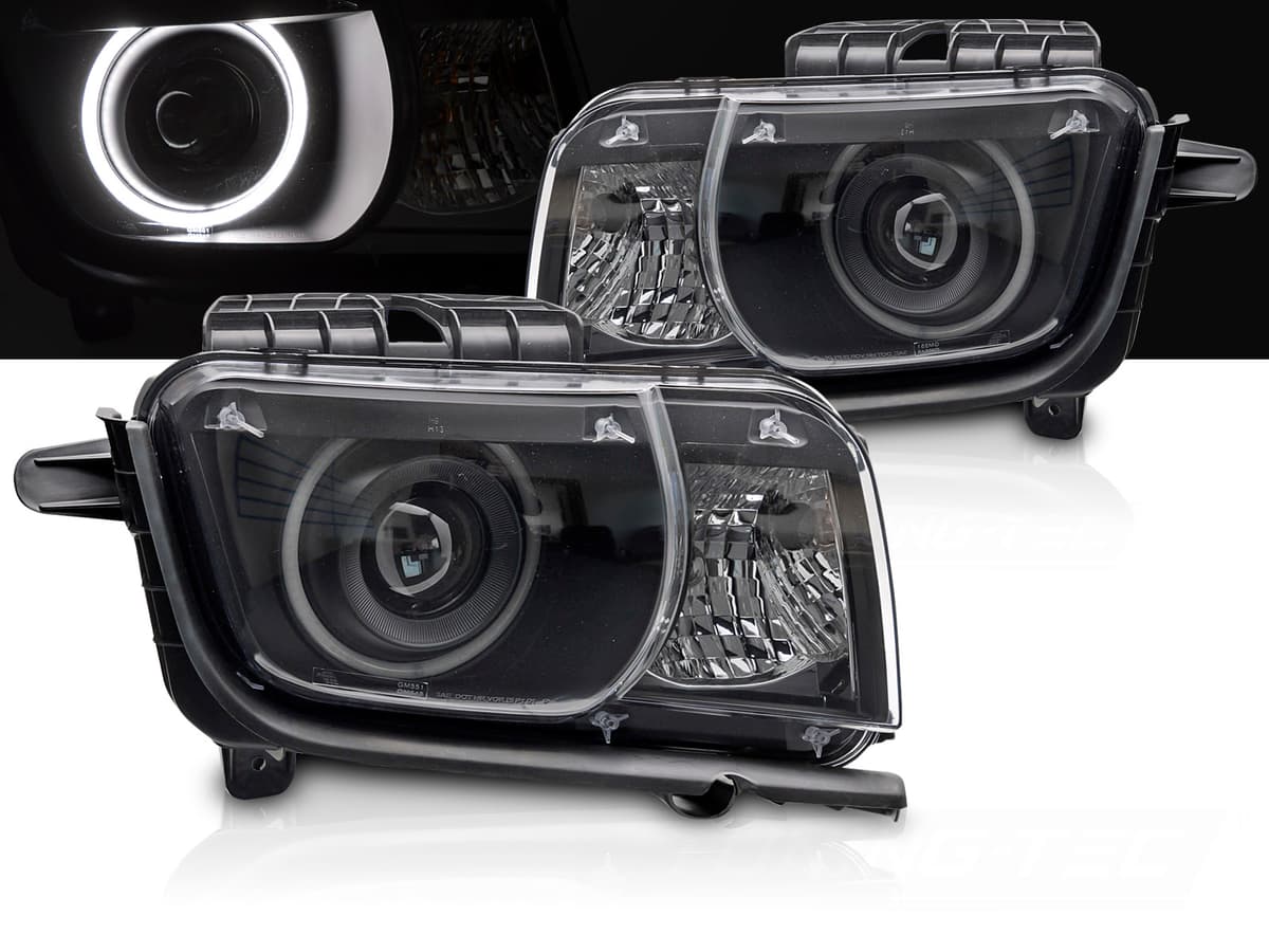 Predné svetlá Chevrolet Camaro 09-13 Angel Eyes Black