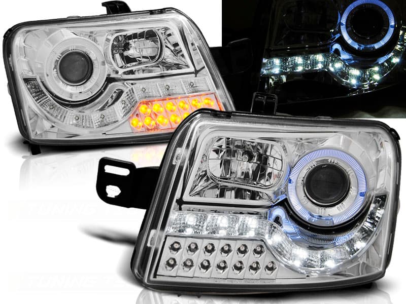 Predné svetlá Fiat Panda 03-12 Devil Eyes Chrome - 15