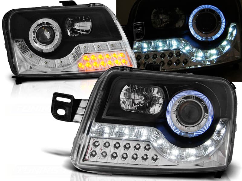 Predné svetlá Fiat Panda 03-12 Devil Eyes Black - 16