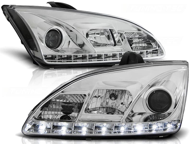 Predné svetlá Ford Focus 04-08 Devil Eyes Chrome