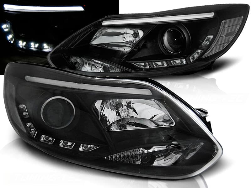 Predné svetlá Ford Focus 3 11-14 Tube Light Black