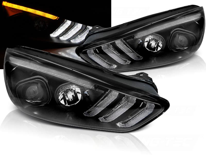 Predné svetlá Ford Focus 3 15-18 DRL Dynamic Black