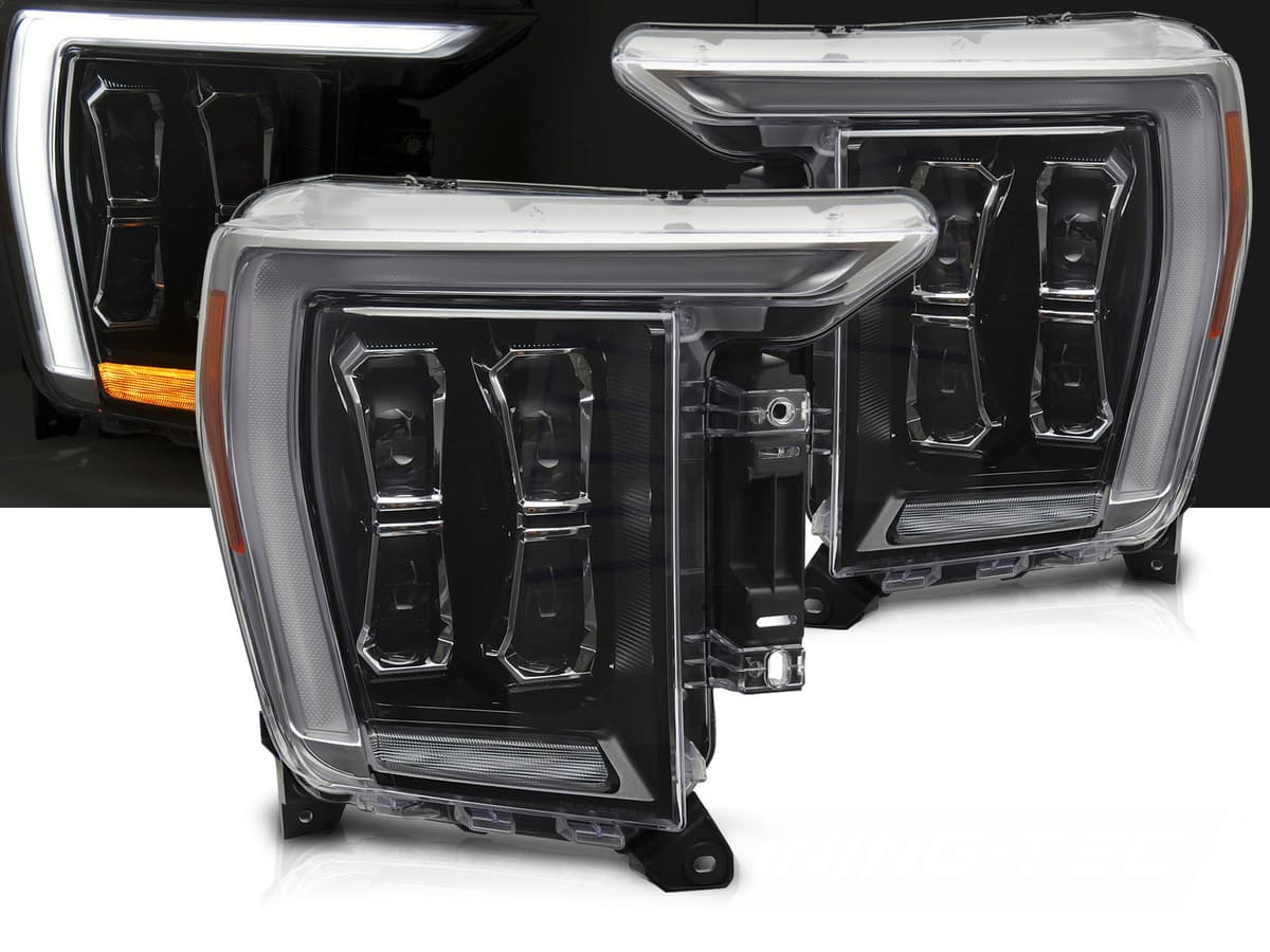 Predné svetlá Ford F150 MK14 20-23 DRL 2 Full LED Black