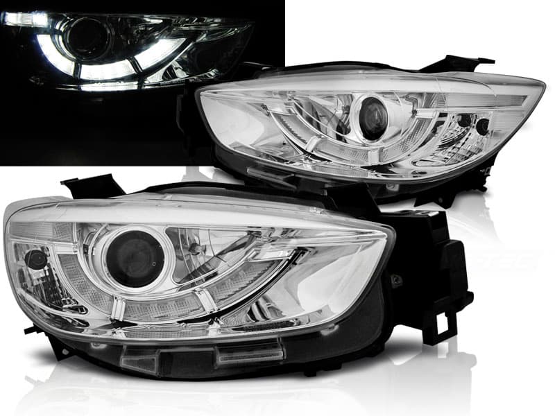Predné svetlá Mazda CX5 11-15 DRL Xenón Chrome