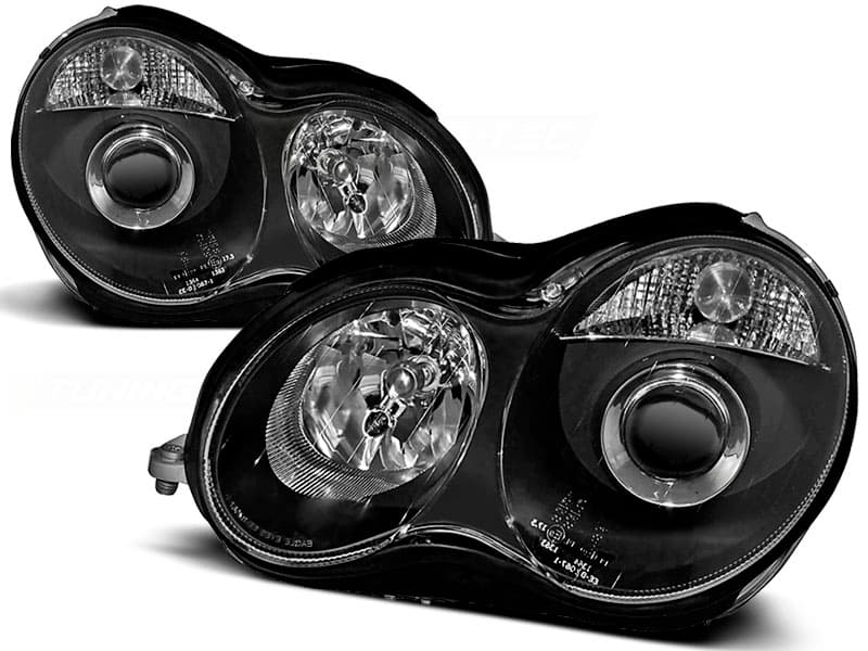 Predné svetlá Mercedes C W203 00-04 Black