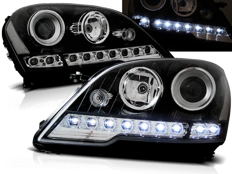 Predné svetlá Mercedes W164 ML 09-11 Devil Eyes Black