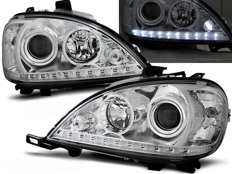 Predné svetlá Mercedes W163 98-01 Depo Devil Eyes