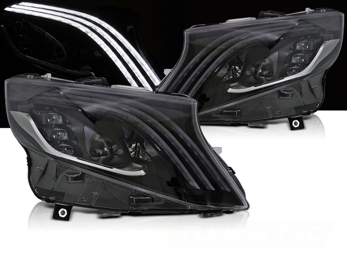 Predné svetlá Mercedes Vito W447 14-23 Full LED Black