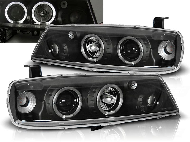Predné svetlá Opel Calibra 90-97 Angel Eyes Black