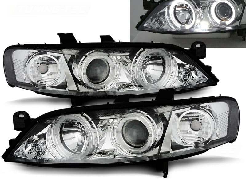 Predné svetlá Opel Vectra B 95-98 Angel Eyes Chrome