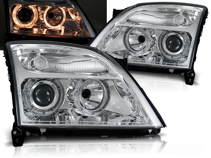 Predné svetlá Opel Vectra C 02-05 FK Angel Eyes Chrome