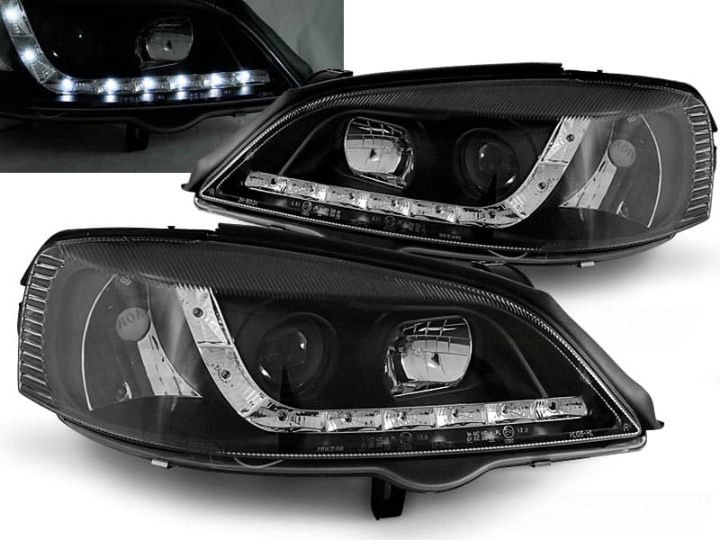 Predné svetlá Opel Astra G 97-04 Devil Eyes Black - 38