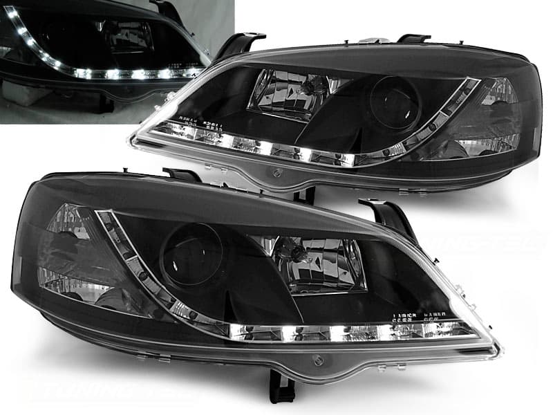 Predné svetlá Opel Astra G 97-04 Devil Eyes Black - 40