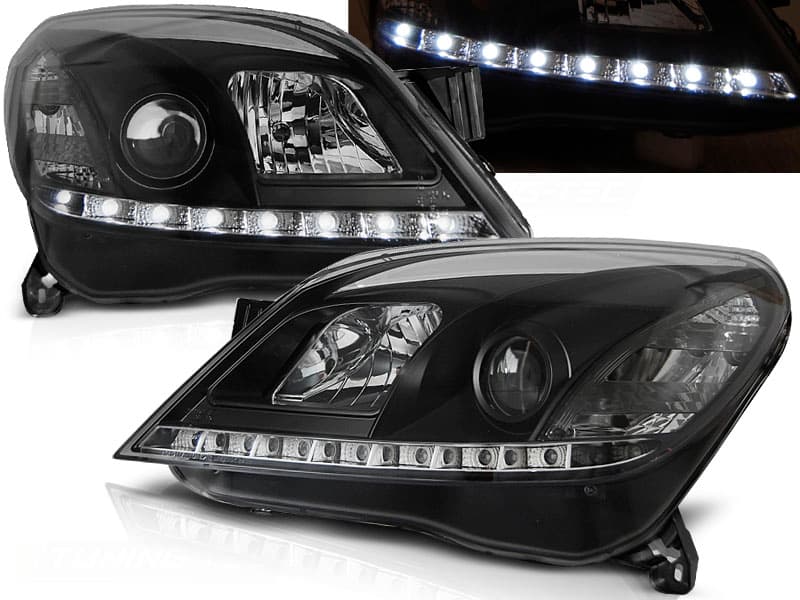 Predné svetlá Opel Astra H 04-09 Devil Eyes Black - 64