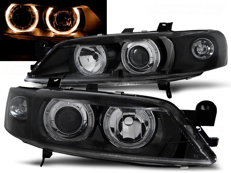 Predné svetlá Opel Vectra B 99-02 Angel Eyes Black - 84