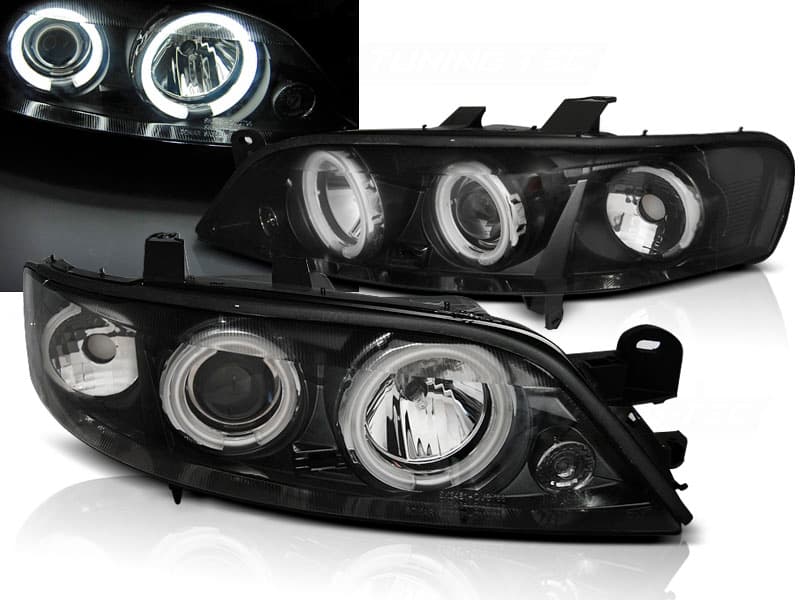 Predné svetlá Opel Vectra B 99-02 CCFL Angel Eyes Black