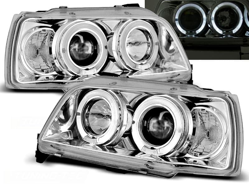 Predné svetlá Renault Clio 1 Angel Eyes Chrome