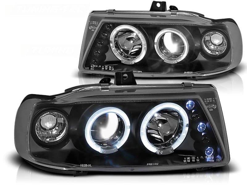 Predné svetlá Seat Ibiza/Cordoba 93-99 Angel Eyes Black