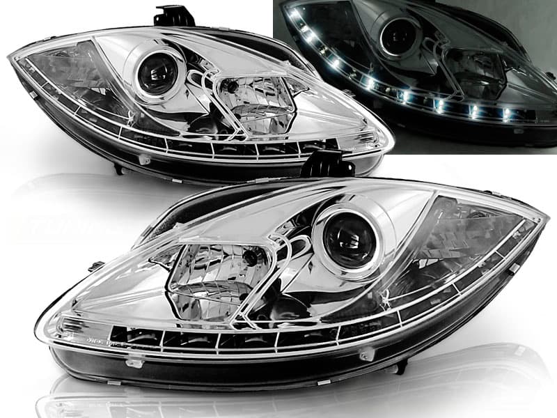 Predné svetlá Seat Leon 05-09 Devil Eyes Chrome