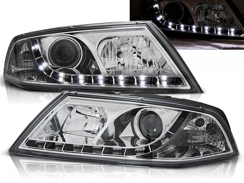 Predné svetlá Škoda Octavia 2 04-08 DE Chrome