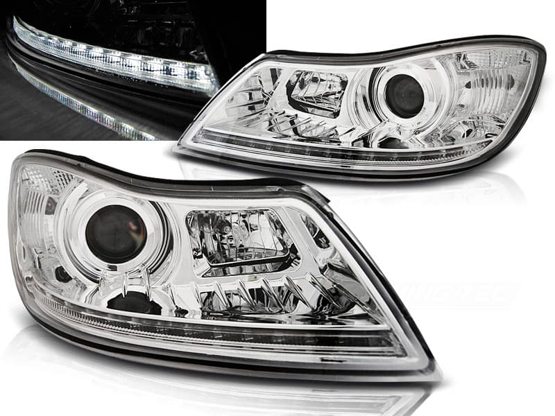 Predné svetlá Škoda Octavia 2 09-12 Chrome