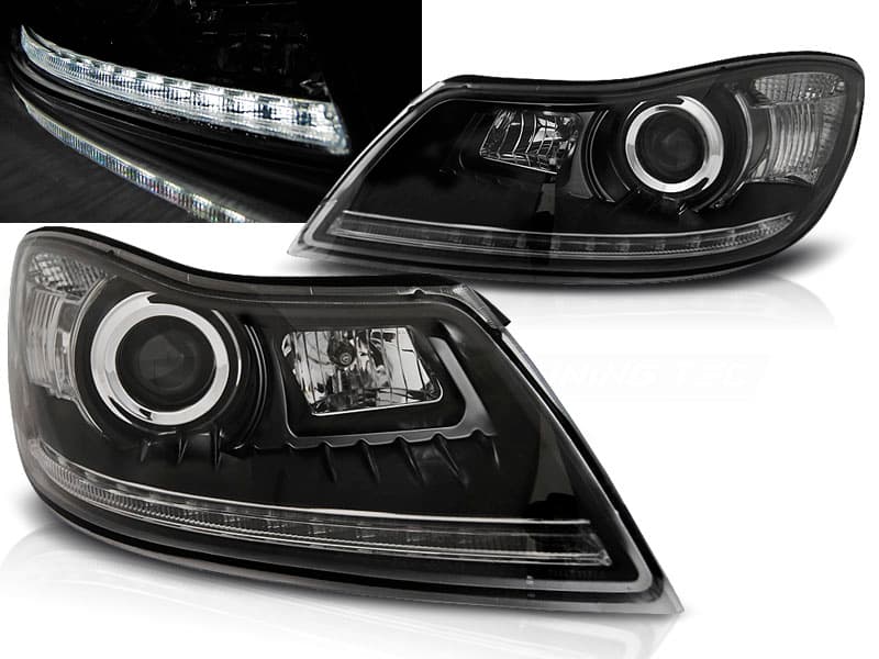 Predné svetlá Škoda Octavia 2 09-12 Black