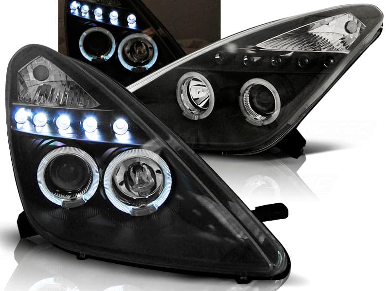 Predné svetlá Toyota Celica T230 99-05 Angel Eyes Black - 14
