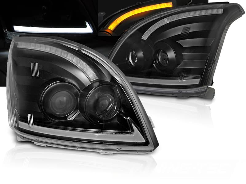 Predné svetlá Toyota Land Cruiser 120 03-09 Dynamic Black