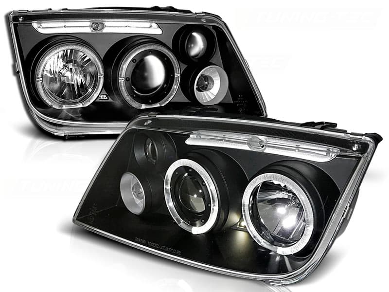 Predné svetlá VW Bora Angel Eyes Black