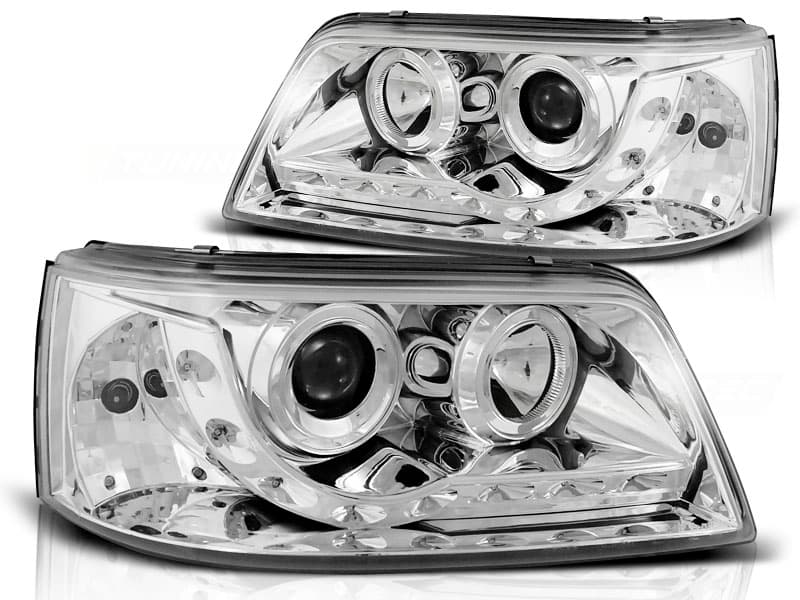 Predné svetlá VW T5 03-09 Devil Eyes Chrome - 23