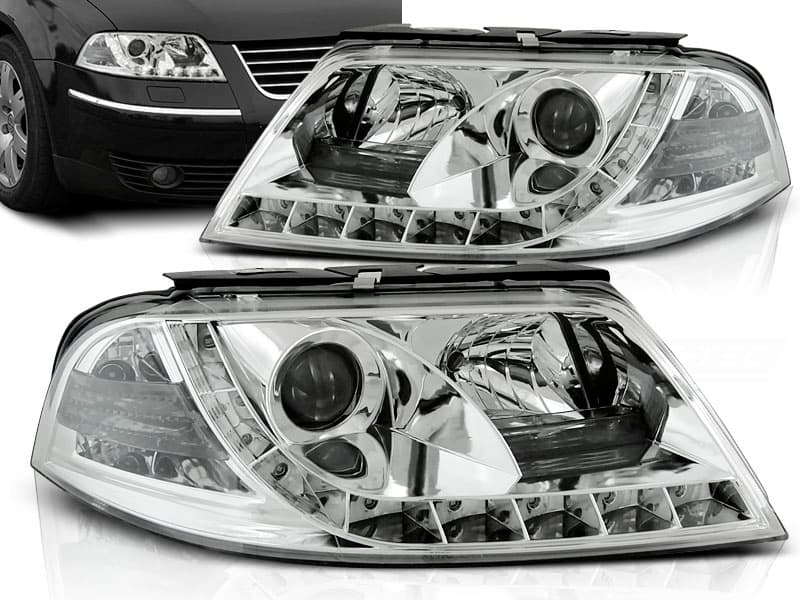Predné svetlá VW Passat B5 3BG Devil Eyes Chrome