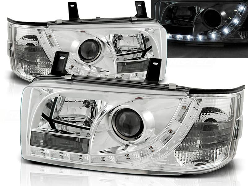 Predné svetlá VW T4 Transporter 90-03 Devil Eyes Chrome - 83