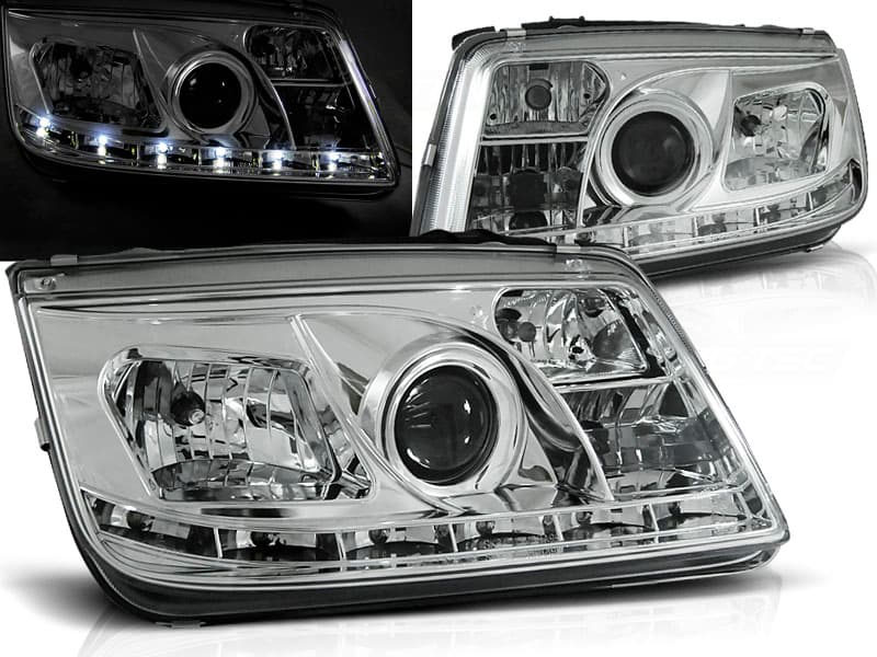 Predné svetlá VW Bora Devil Eyes Chrome